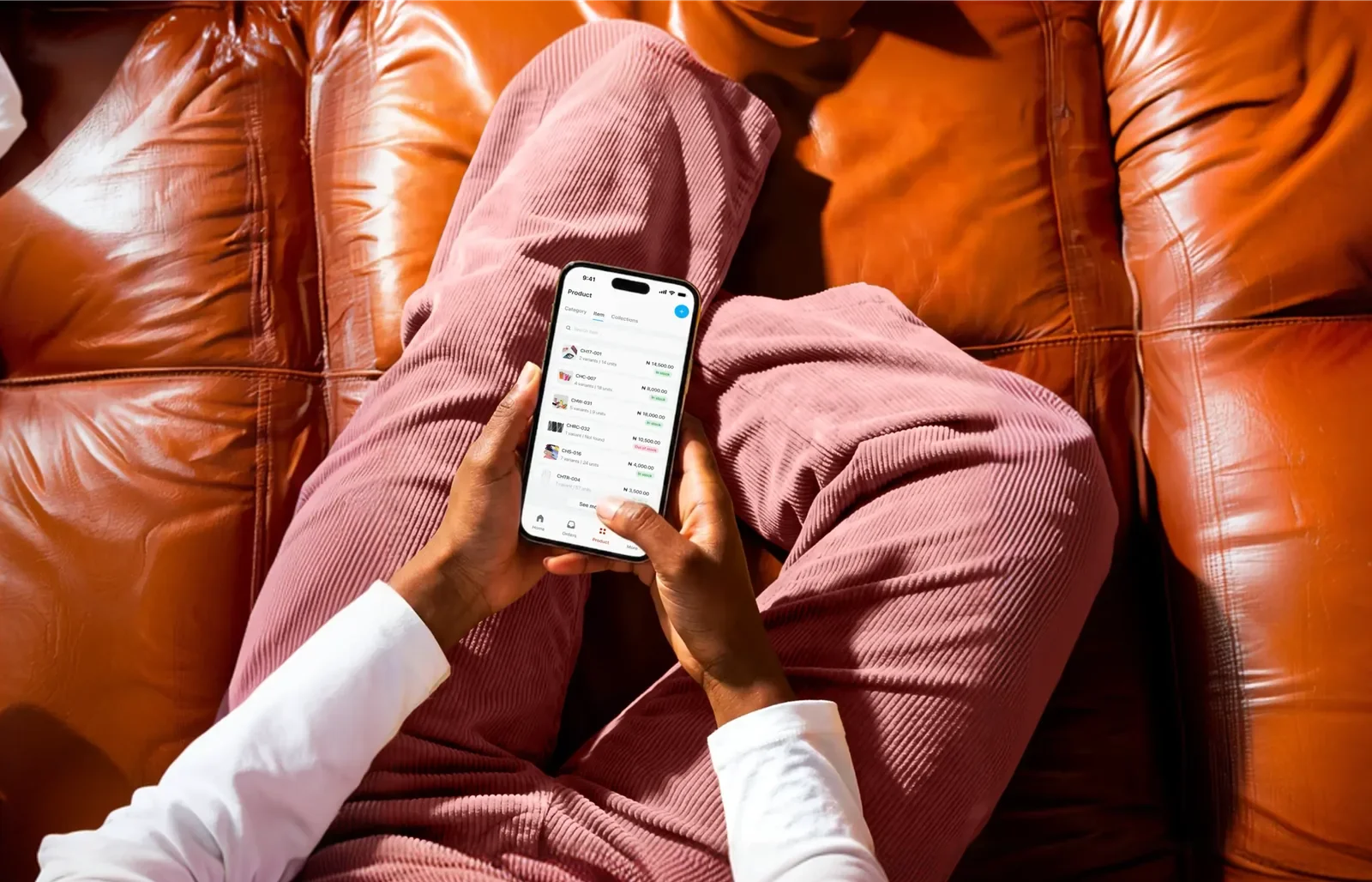 A store owner managing their Daash store on the mobile app