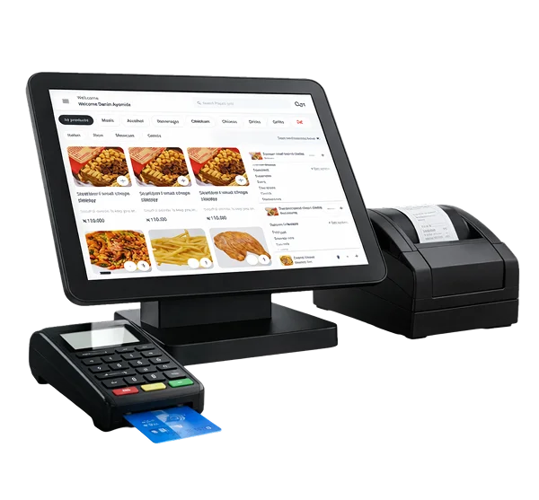 A Daash point of sale terminal with receipt printer